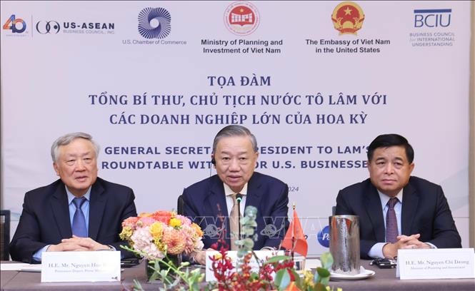 Tổng Bí thư, Chủ tịch nước Tô Lâm dự tọa đàm với các doanh nghiệp hàng đầu Hoa Kỳ- Ảnh 2. Tổng Bí thư, Chủ tịch nước Tô Lâm dự tọa đàm với các doanh nghiệp hàng đầu Hoa Kỳ- Ảnh 2.