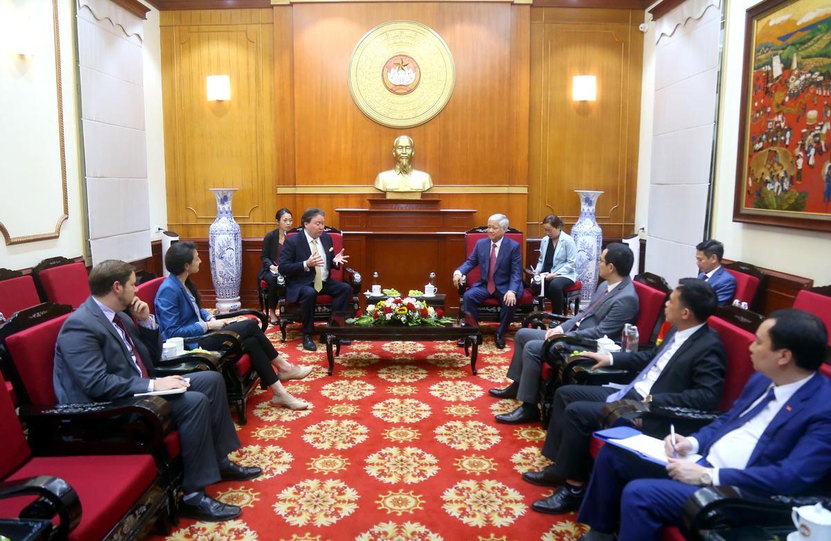 Quang cảnh buổi tiếp đoàn.