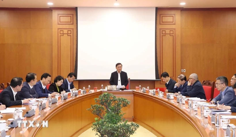 Ban chỉ đạo Chuyển đổi số các cơ quan Đảng họp phiên thứ hai. (Ảnh: Phương Hoa/TTXVN)