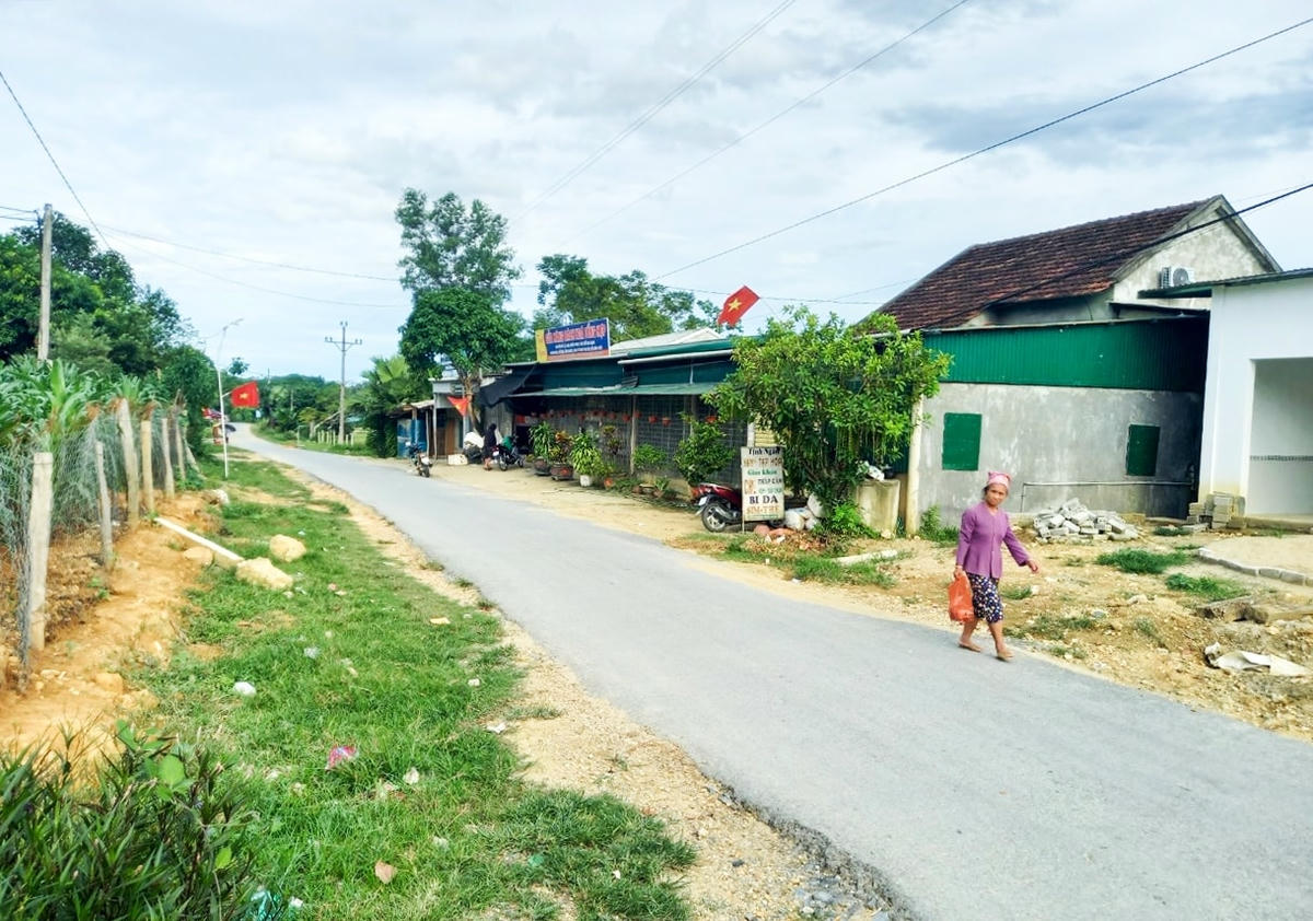 Một góc xã tái định cư Ngọc Lâm.