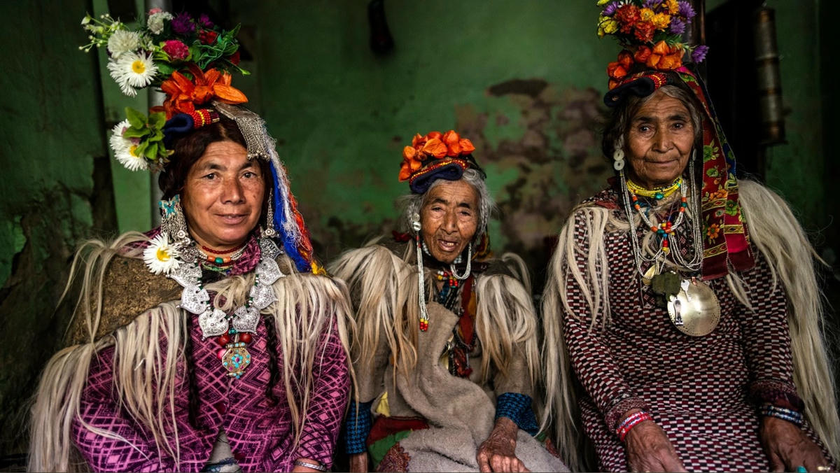 Tộc người Brogpas sống ở các làng biên giới của Ấn Độ - Pakistan. Ảnh: VICE.