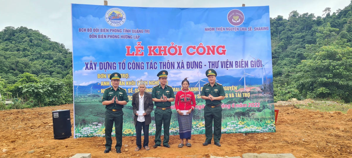 Người dân hiến hơn 2.000 m2 cho Đồn Biên phòng Hướng Lập để xây dựng Tổ công tác địa bàn.