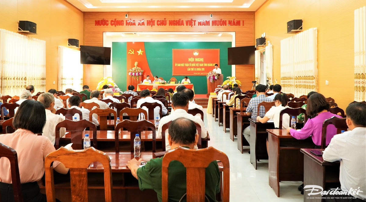 Quang cảnh Hội nghị Ủy ban MTTQ Việt Nam tỉnh lần thứ 15.