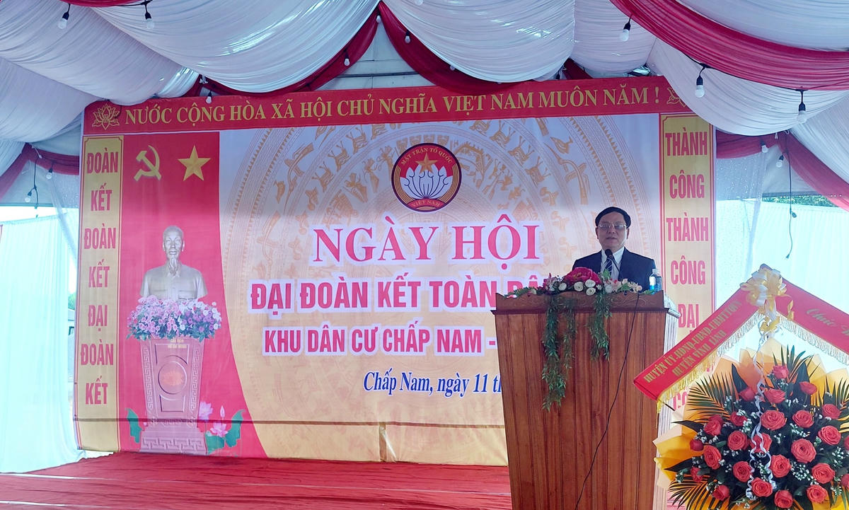 Ông Hoàng Đức Thắng phát biểu tại Ngày hội.