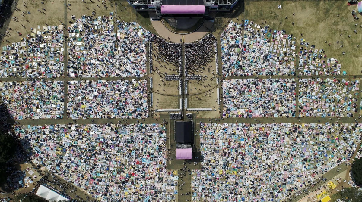 Lễ hội nhạc jazz Seoul 2022 tại Công viên Olympic, Seoul, Hàn Quốc. Ảnh: EPA.