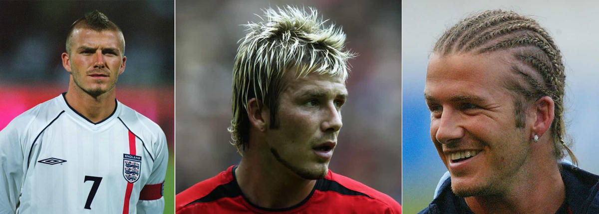 David Beckham cũng được biết đến với xu hướng tạo kiểu tóc kỳ dị.  