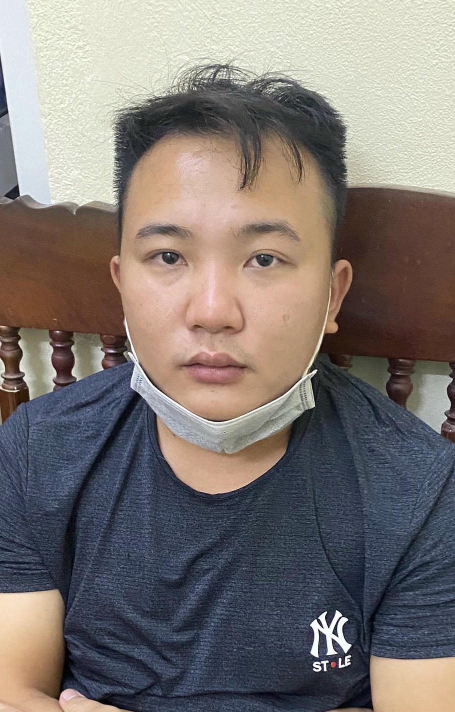 Hà Văn Đạo tại cơ quan Công an.