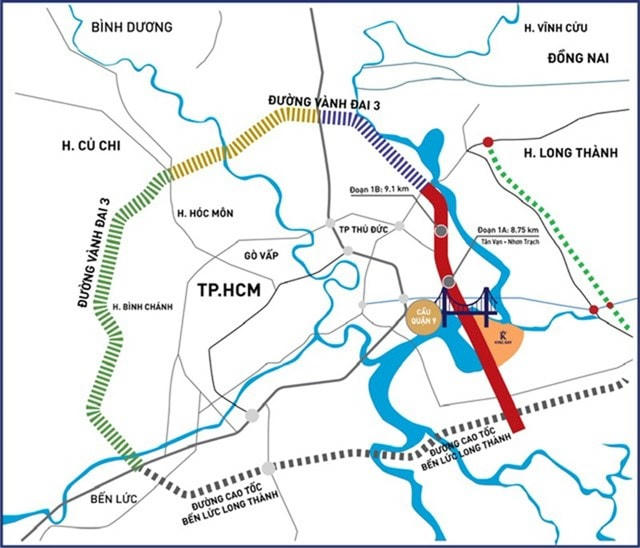 Tuyến đường Vành đai 3 có ý nghĩa quan trọng trong việc phát triển kinh tế phía Nam.