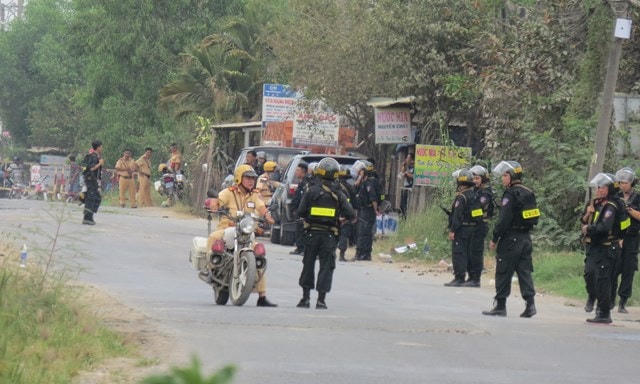 Hiện trường nơi Tuấn bị bắn hạ (ảnh: Đoàn Xá).