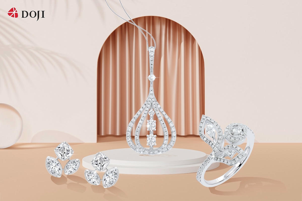 Sự biến tấu của các shape đá trong các thiết kế giúp phái đẹp khẳng tính cá tính.