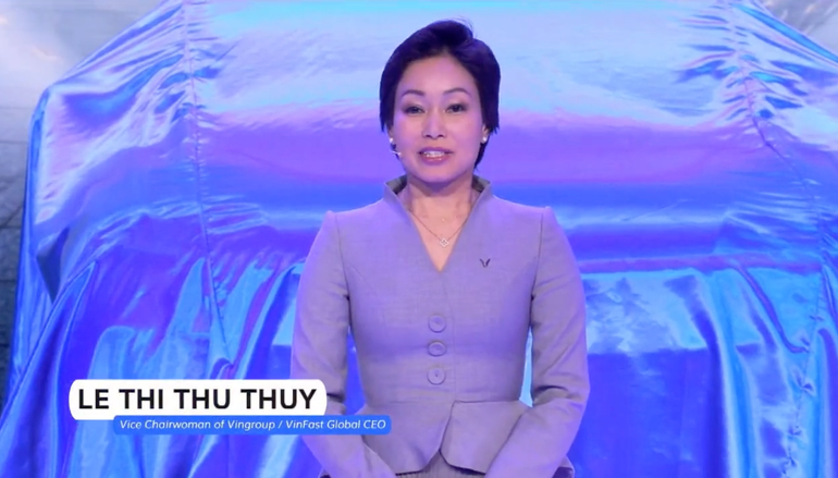 Bà Lê Thị Thu Thủy, Tổng giám đốc VinFast toàn cầu kiêm Phó chủ tịch Tập đoàn Vingroup chia sẻ về tầm nhìn và sứ mệnh của VinFast.