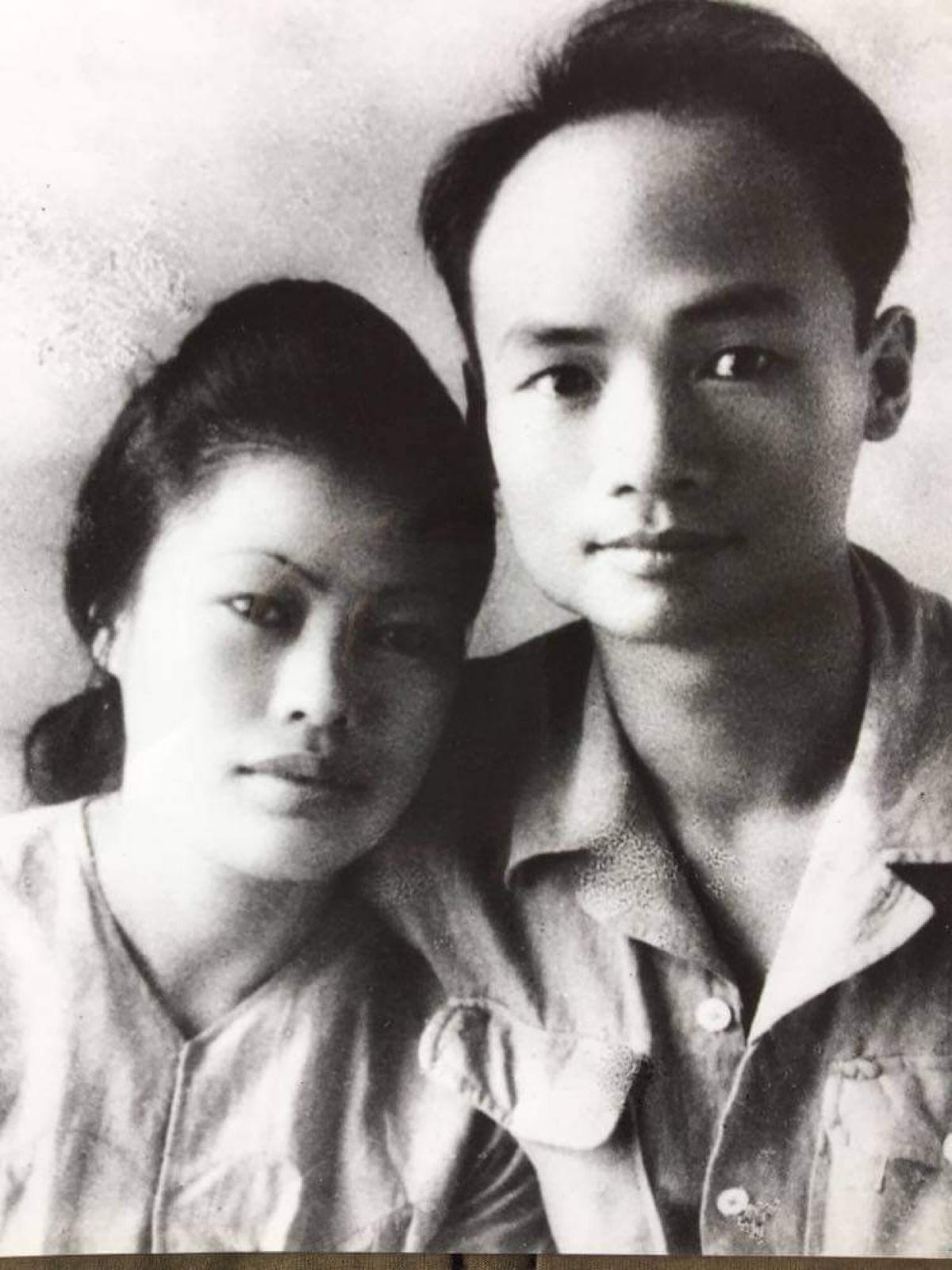 Vợ chồng Thượng tướng Phùng Thế Tài thời trẻ.