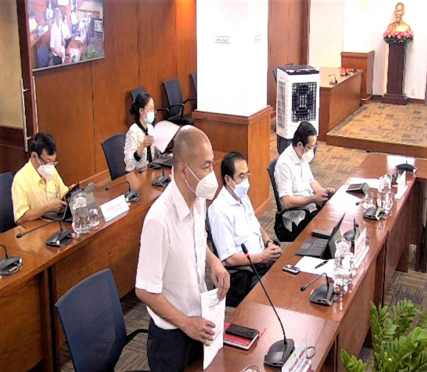 ông Nguyễn Nguyên Phương, Phó Giám đốc Sở Công Thương TP HCM thông tin kế hoạch kiểm soát dịch bệnh tại các chợ và cơ sở kinh doanh.