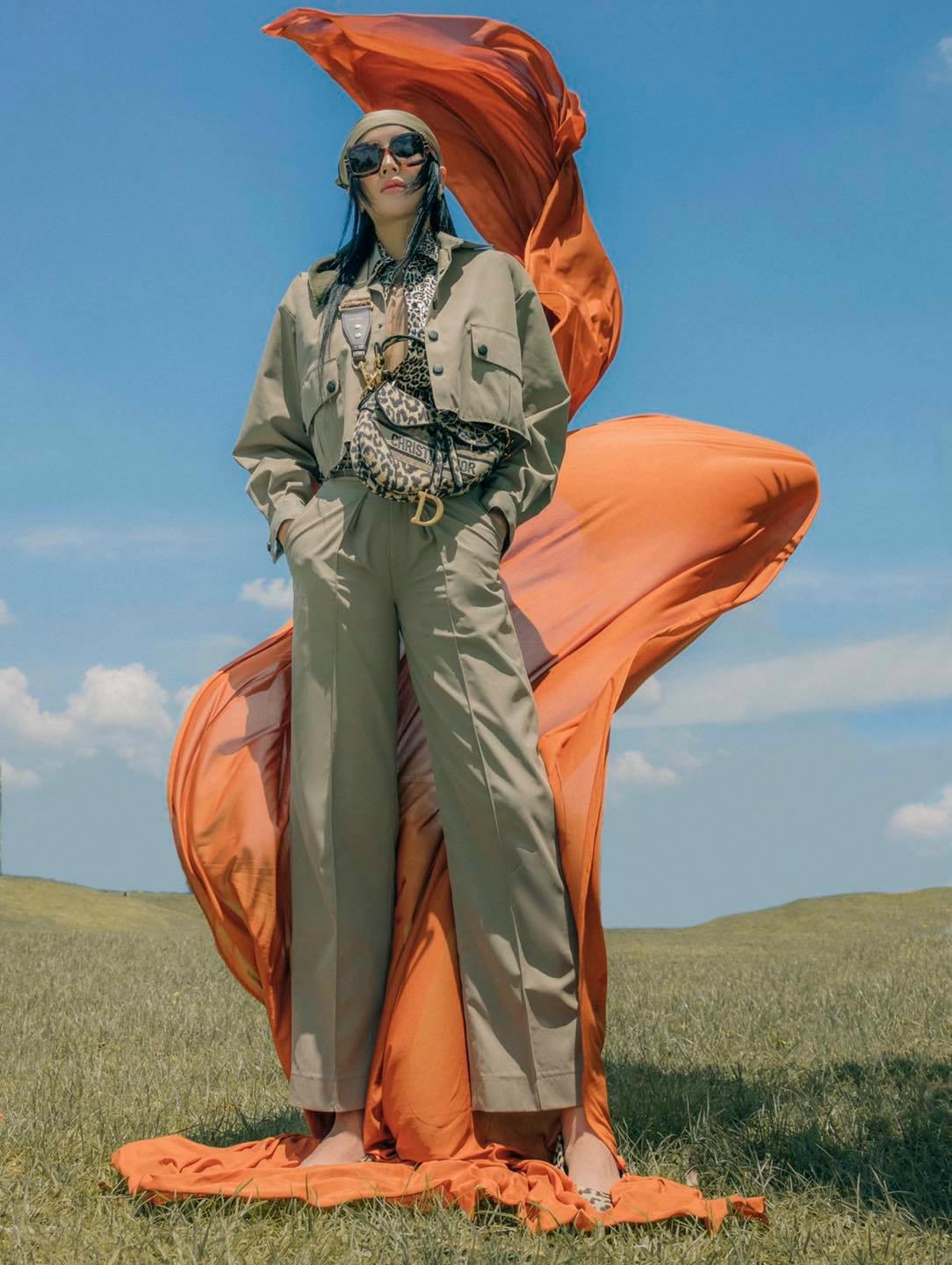 Kỳ Duyên với set đồ hiệu. phong cách Romantic kiểu du mục