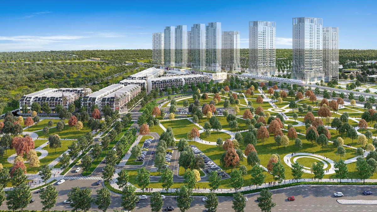 Cảnh quan cây xanh tạo nên không gian sống ngập tràn thiên nhiên là đặc quyền cho cư dân Bình Minh.