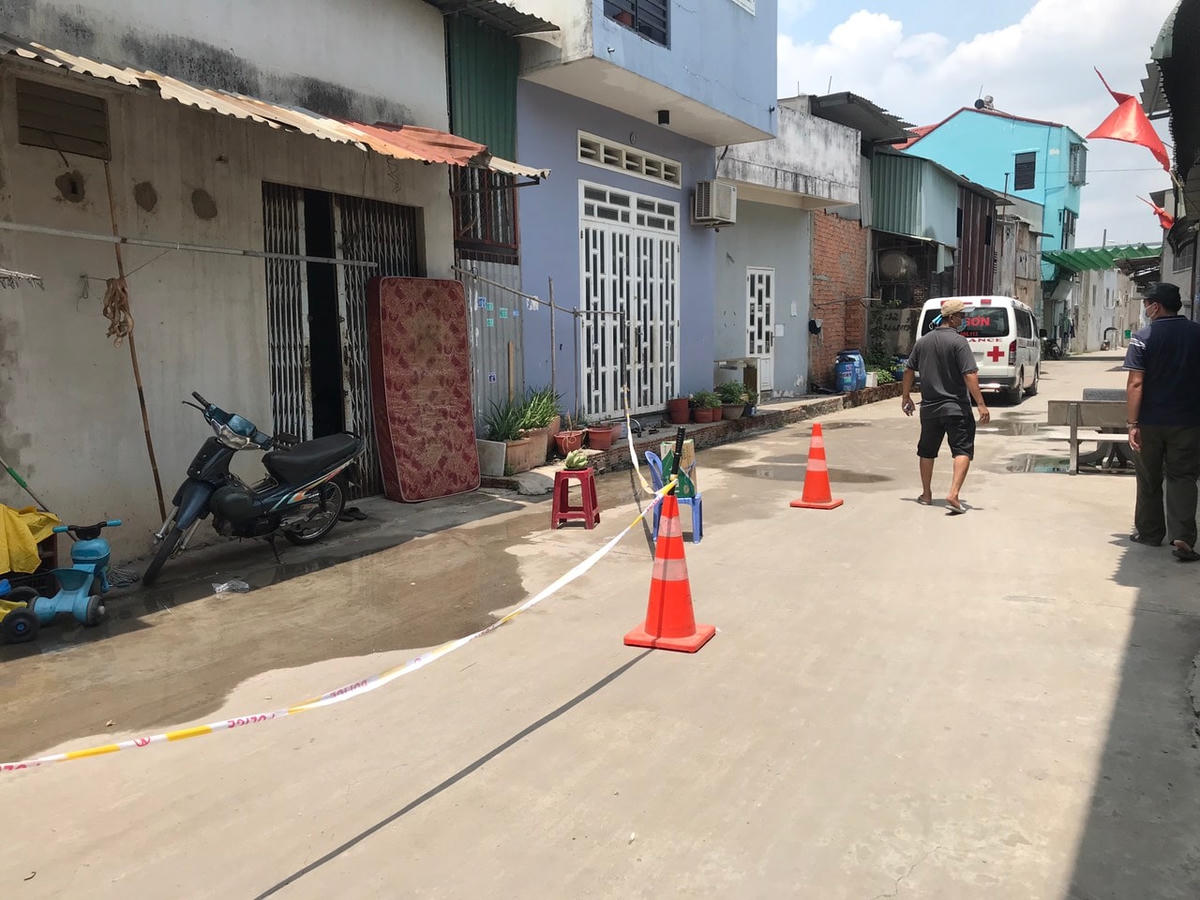 Phòng trọ hiện đang được công an phong tỏa. Ảnh: TL