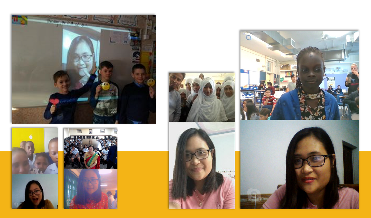 Cô Hà Ánh Phượng kết nối học sinh nhiều quốc gia khác trong mỗi tiết học tiếng Anh qua ứng dụng Skype.