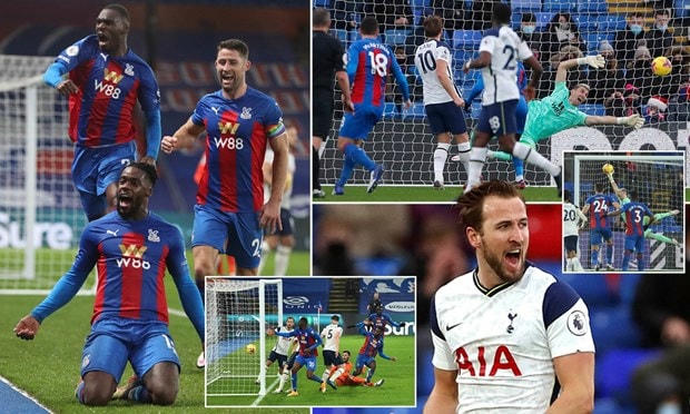 Kane ghi bàn nhưng Tottenham vẫn chia điểm Crystal Palace. (Nguồn: Daily Mail).