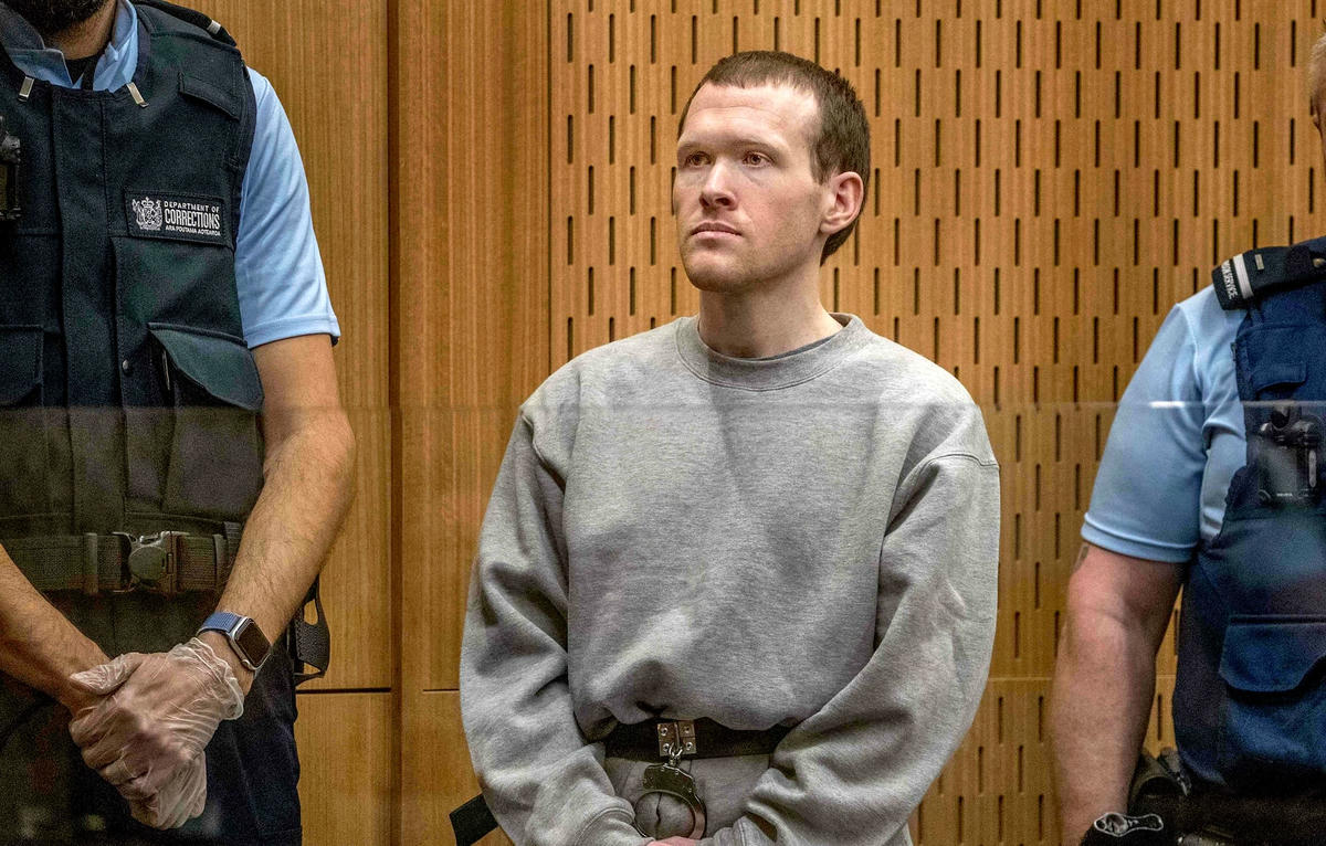 Thủ phạm Brenton Tarrant tại tòa. Nguồn: NBC News.