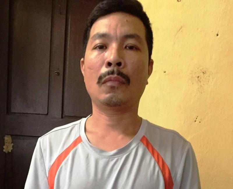 Tài xế Lê Mai Hạnh tại cơ quan công an