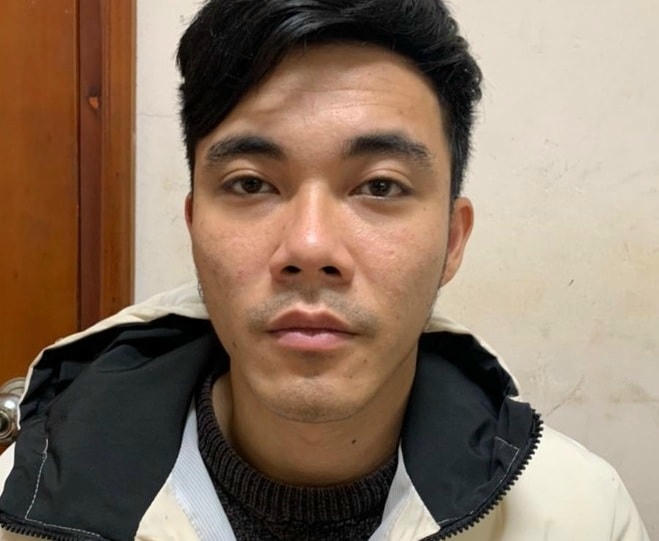 Đối tượng Nam tại cơ quan điều tra.