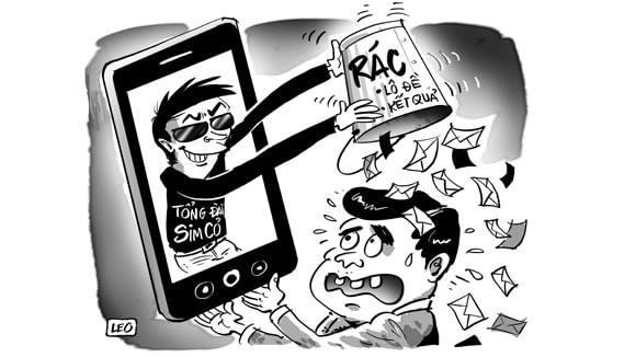 Một biếm họa cho thấy sự khủng khiếp của vấn nạn thư rác điện tử.