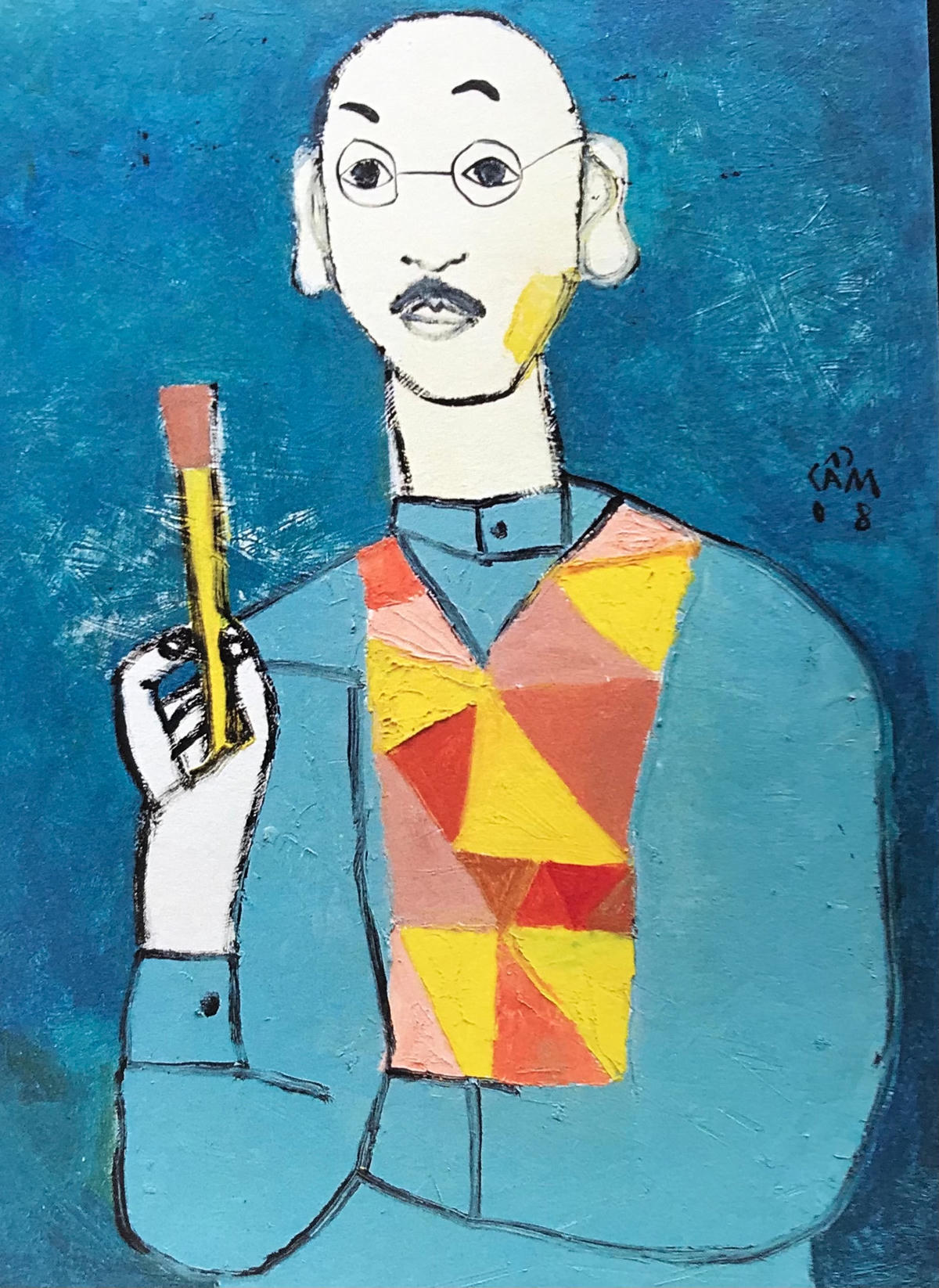 Tự họa của Hoàng Hồng Cẩm.