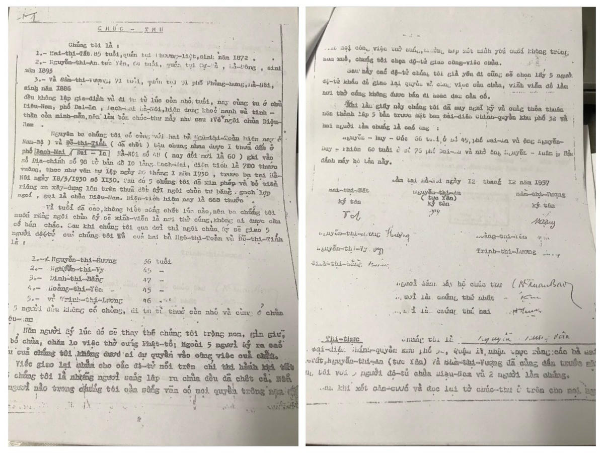 Các vị sư tổ của Giáo hội Phật đường Nam Tông đã để lại di chúc với nội dung “chúng tôi muốn rằng ngôi chùa ấy sẽ vĩnh viễn là nơi thờ cúng, không ai được cầm cố bán chác...