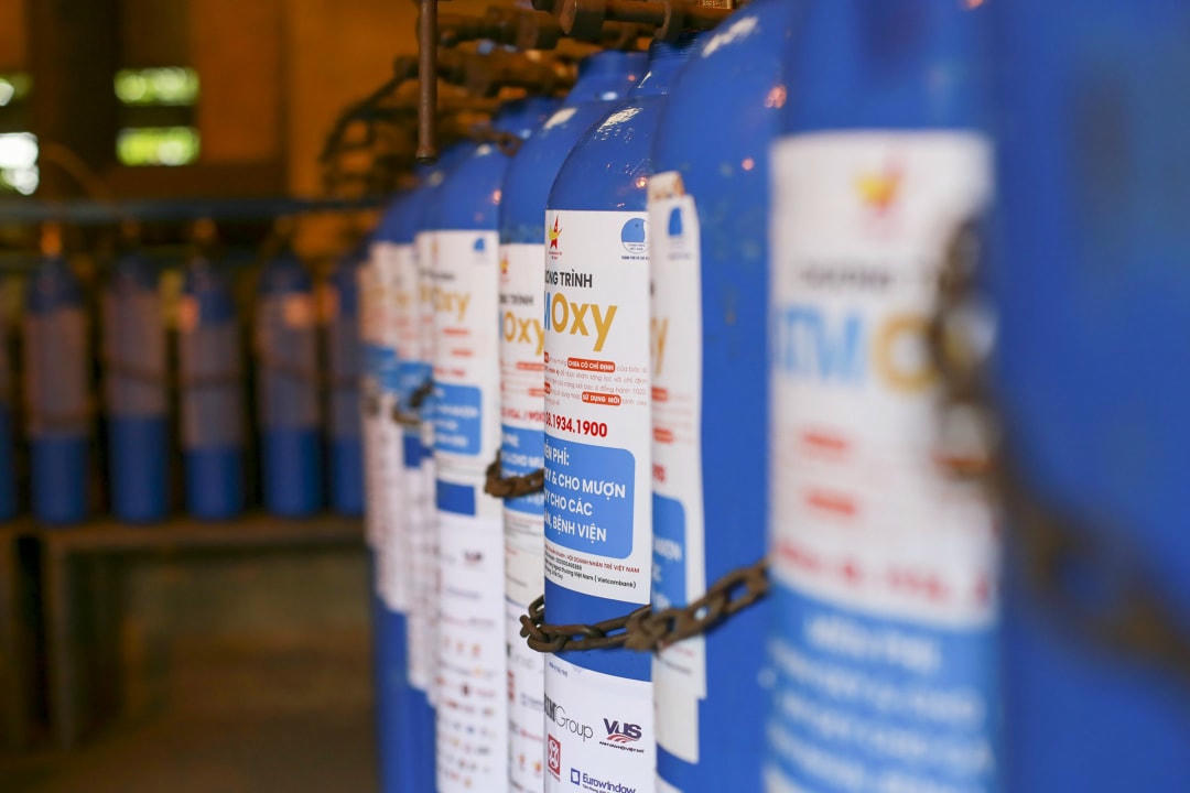 Oxy cung cấp cho các trạm y tế lưu động.