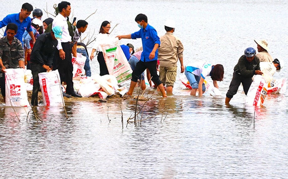 Các ban ngành thả 84.800 con các giống các loại xuống hồ thủy điện An Khê-Ka Nak.