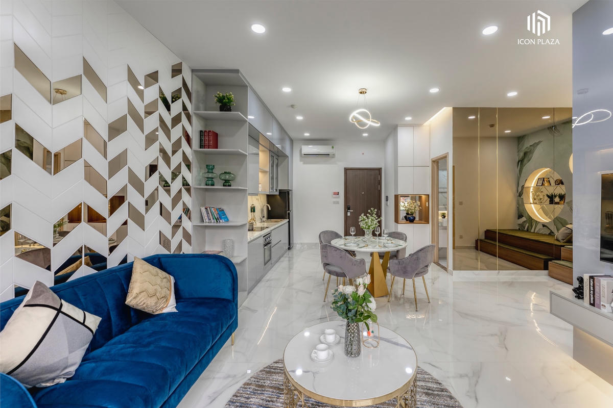 Trang thiết bị vật liệu cao cấp, cách bài trí đầy tính thẩm mỹ với những chi tiết cần thiết vừa đủ, Icon Plaza giúp gia chủ luôn cảm thấy tràn đầy năng lượng