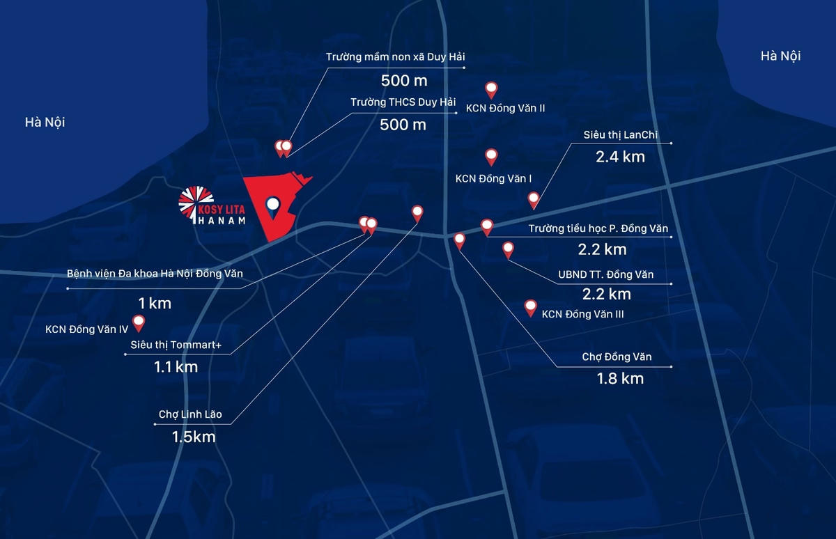 Sức hút từ vị trí của khu đô thị Kosy Lita Ha Nam.