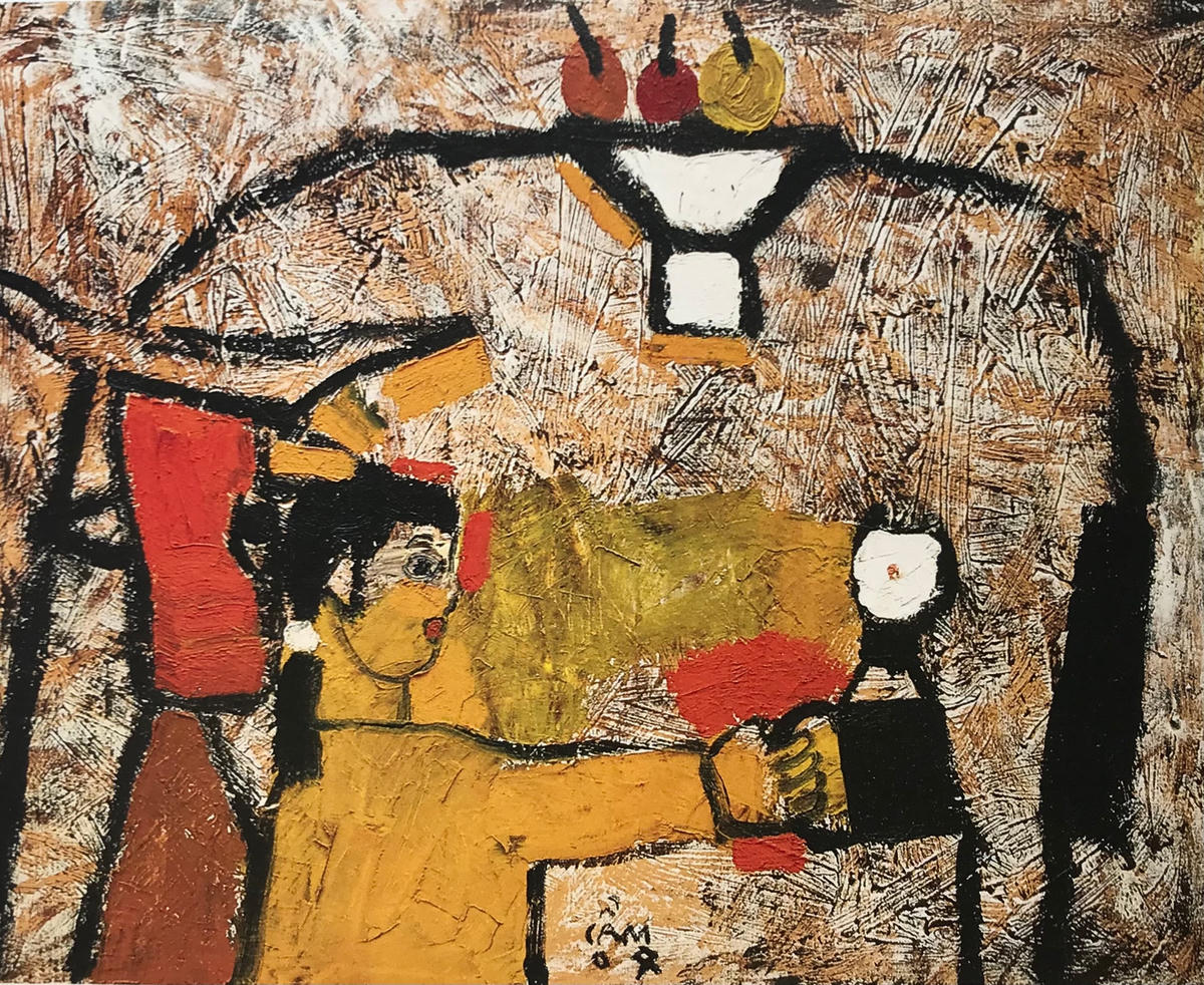 Tranh sơn dầu của họa sĩ Hoàng Hồng Cẩm vẽ năm 2007, 2008.  