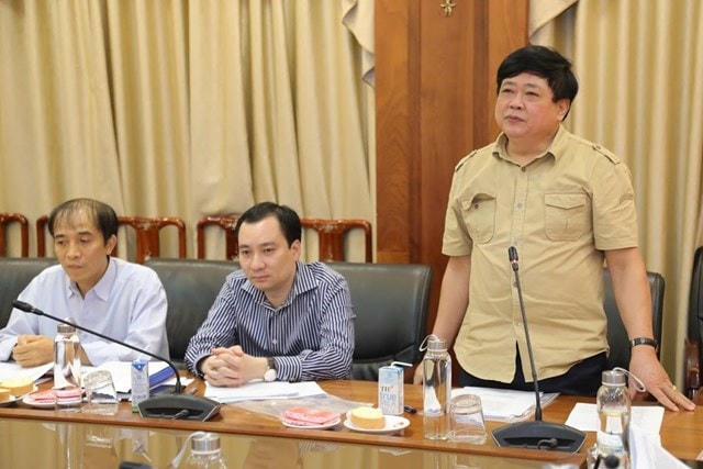 Ông Nguyễn Thế Kỷ, Tổng Giám đốc Đài Tiếng nói Việt Nam phát biểu tại cuộc họp. Ảnh: Quang Vinh.