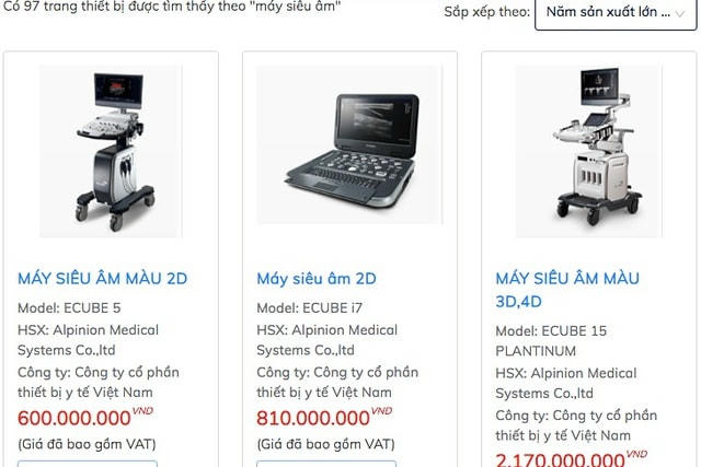 Cùng tên gọi là máy siêu âm, nhưng khác nhau cấu hình, tính năng kỹ thuật, phần mềm… mà có giá 600 triệu, 800 triệu hay hơn 2 tỷ đồng.
