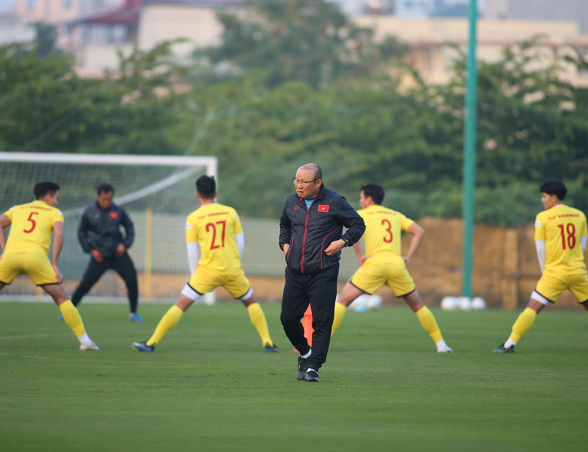 HLV Park Hang Seo sẽ theo dõi sát sao các học trò trong 2 trận giao hữu tới đây.