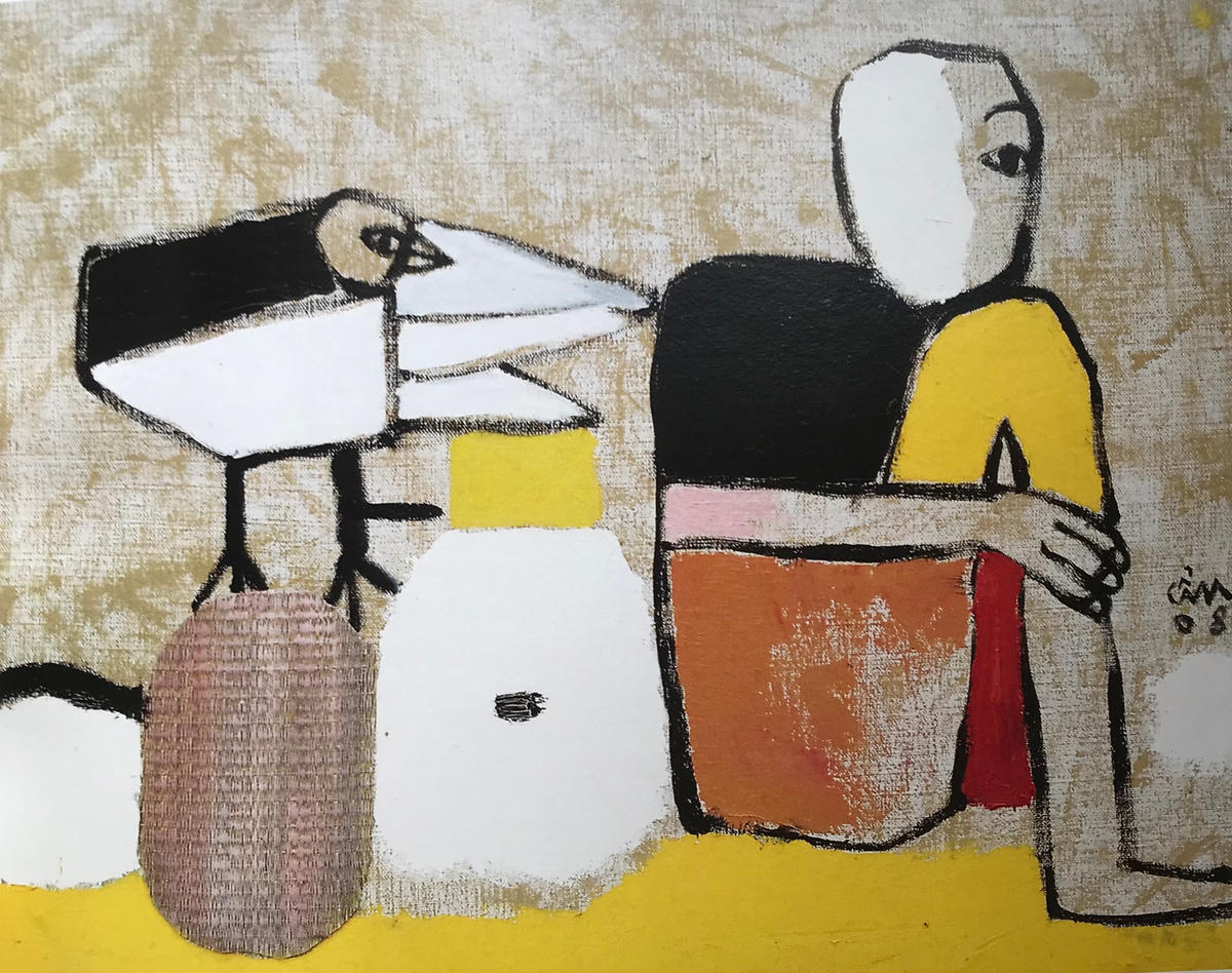 Tranh sơn dầu của họa sĩ Hoàng Hồng Cẩm vẽ năm 2007, 2008.  