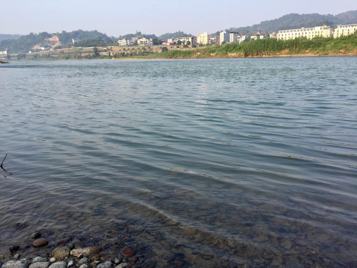 Nước sông xanh nhiều ngày nay và chưa có dấu hiệu trở lại màu 