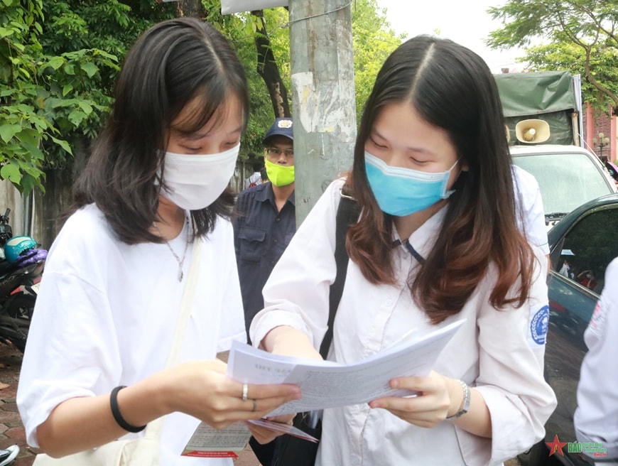 Thí sinh tại Kỳ thi tốt nghiệp THPT năm 2021.
