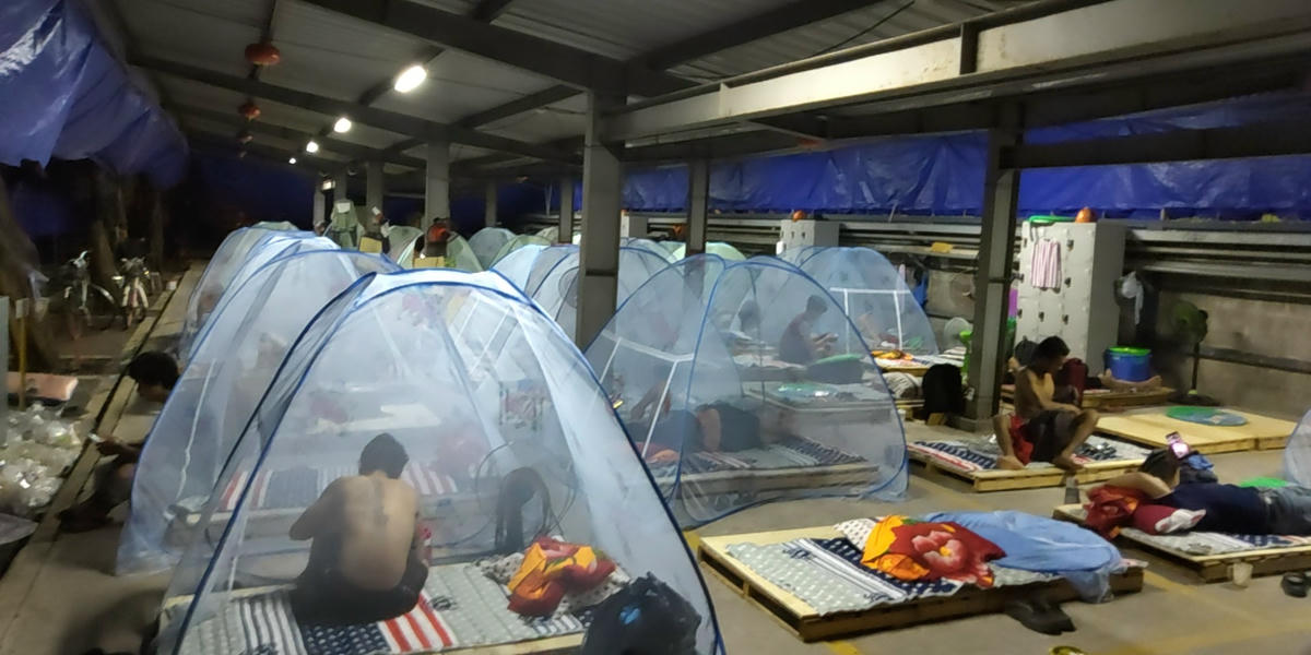 Một doanh nghiệp ở huyện Nhơn Trạch thực hiện 3 tại chỗ.