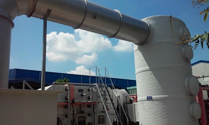 Hệ thống bể lọc sinh học tại Công ty Thuốc lá Sài Gòn.