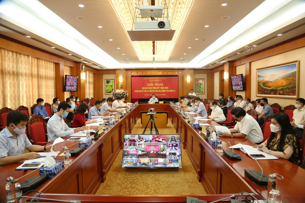 Quang cảnh hội nghị tại điểm cầu Hà Nội