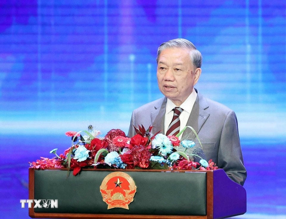 Tổng Bí thư Tô Lâm phát biểu chỉ đạo. (Ảnh: Thống Nhất/TTXVN)