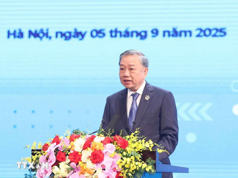 Tổng Bí thư Tô Lâm phát biểu. (Ảnh: Thống Nhất/TTXVN)