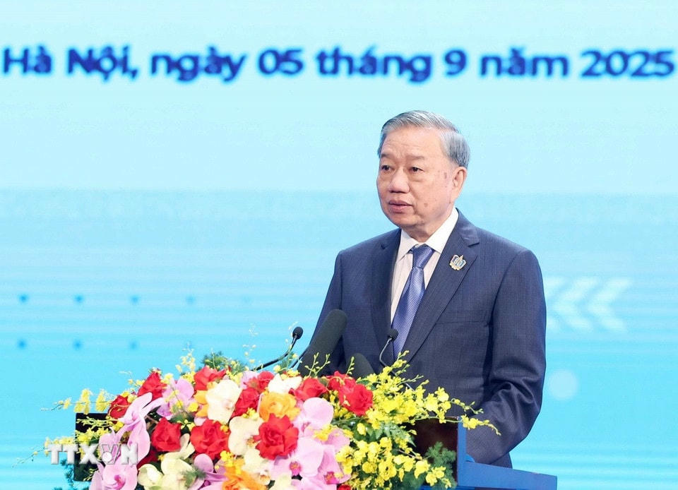 Tổng Bí thư Tô Lâm phát biểu. (Ảnh: Thống Nhất/TTXVN)