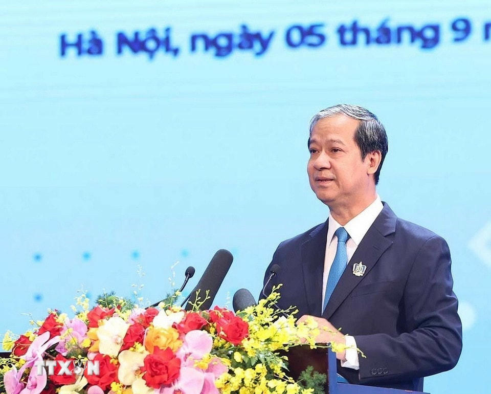 Bộ trưởng Bộ Giáo dục-Đào tạo Nguyễn Kim Sơn phát biểu. (Ảnh: Thống Nhất/TTXVN)