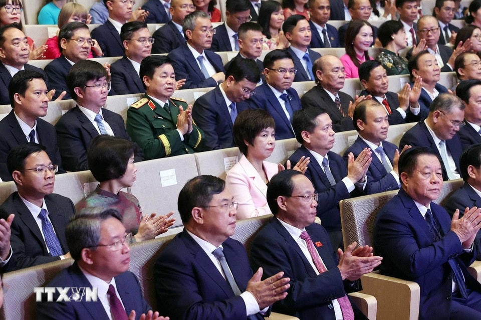 Các đại biểu tham dự buổi lễ. (Ảnh: Thống Nhất/TTXVN)