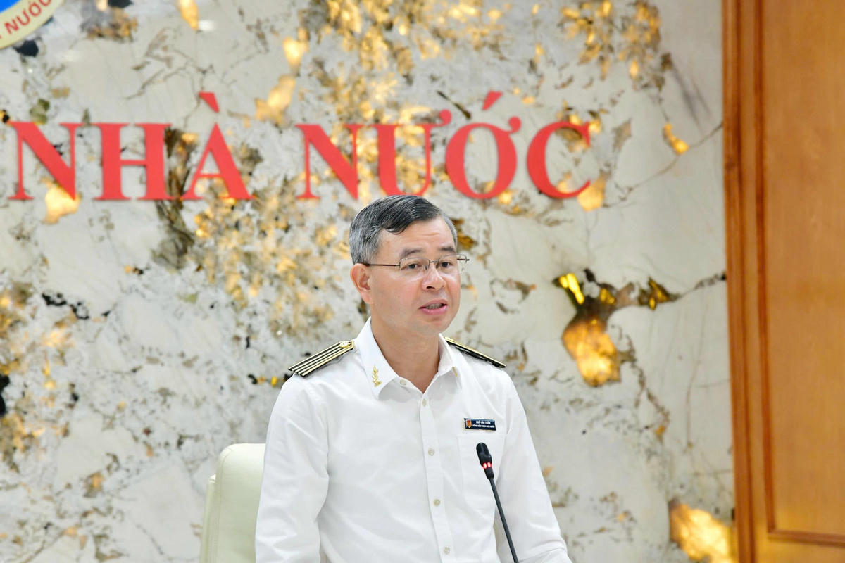 Tổng Kiểm toán nhà nước Ngô Văn Tuấn chủ trì hội nghị. Ảnh: N.Lộc.