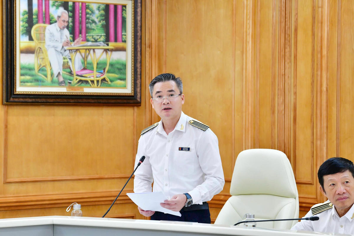 Đại diện lãnh đạo đơn vị phát biểu tại Hội nghị. Ảnh: N. Lộc.