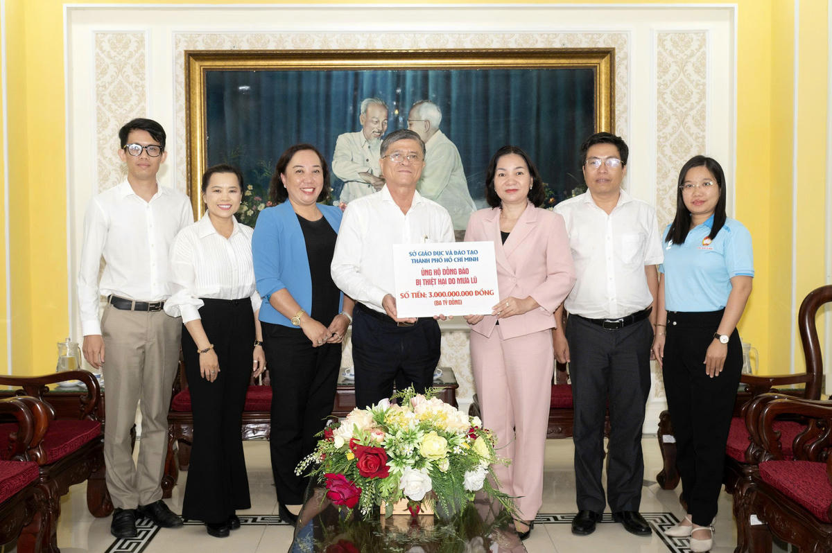 TP Hồ Chí Minh: Ngành Giáo dục - Đào tạo hỗ trợ đồng bào bị thiên tai 3 tỷ đồng